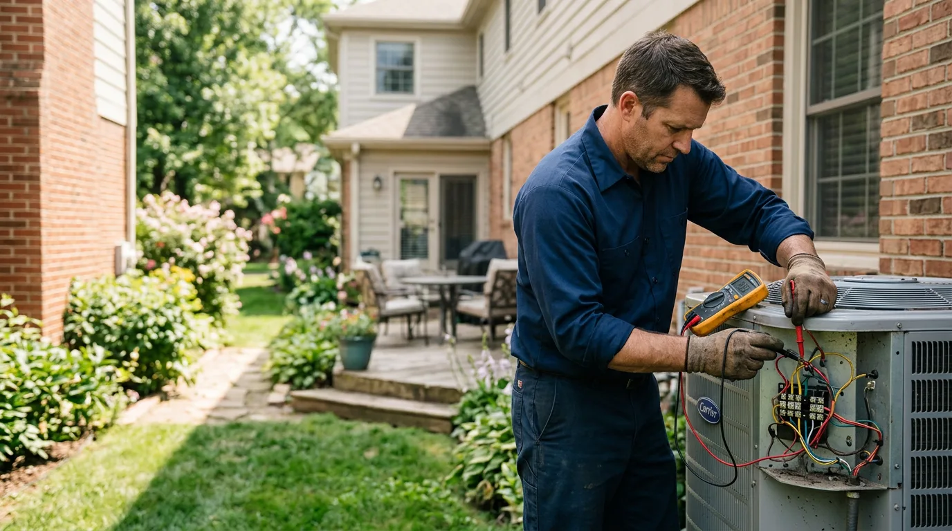 HVAC technician working near Cheshire, OR